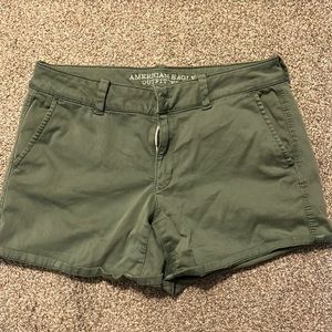 Olive American Eagle Outfitters Super Stretch Midi Short